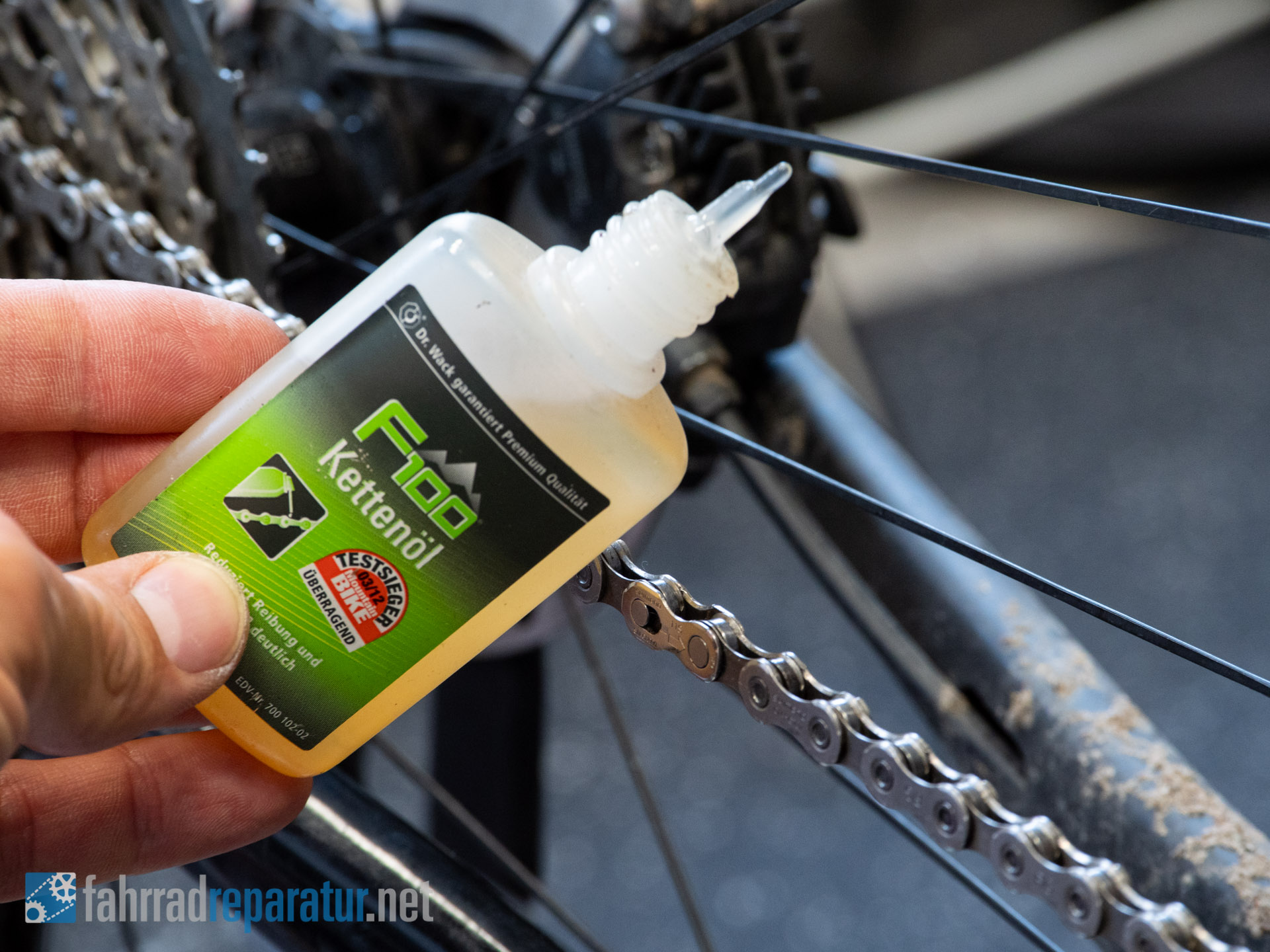 Fahrradkette Ölen, Fetten und Schmieren 